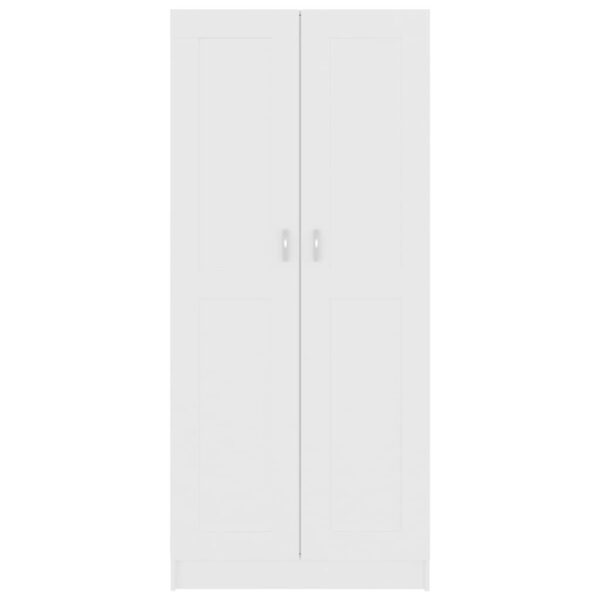 Aplusliving-Book Cabinet White 82.5x30.5x185.5 cm Engineered Wood