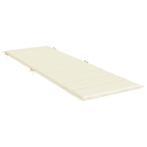 Aplusliving-Sun Lounger Cushion Cream 186x58x4cm Oxford Fabric