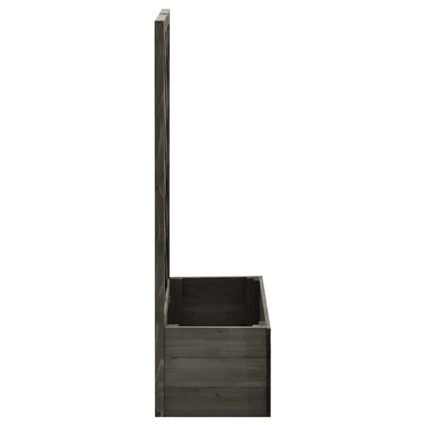 Aplusliving-Garden Trellis Planter Grey 50x25x90 cm Solid Firwood
