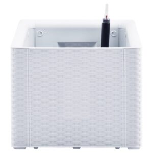 Aplusliving-Garden Raised Bed with Self Watering System White 100x43x33 cm