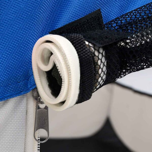 Aplusliving-Foldable Dog Playpen with Carrying Bag Blue 110x110x58 cm
