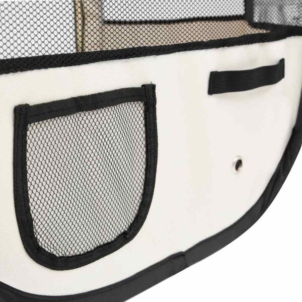 Aplusliving-Foldable Dog Playpen with Carrying Bag Blue 110x110x58 cm