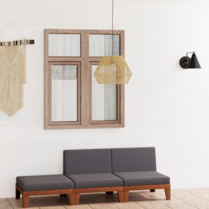 Aplusliving-3 Piece Garden Lounge Set with Cushions Solid Acacia Wood
