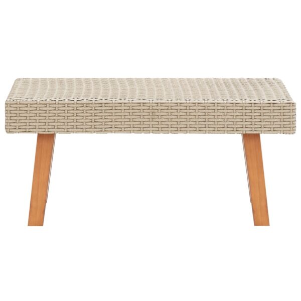 Aplusliving-2 Piece Garden Lounge Set with Cushions Poly Rattan Beige