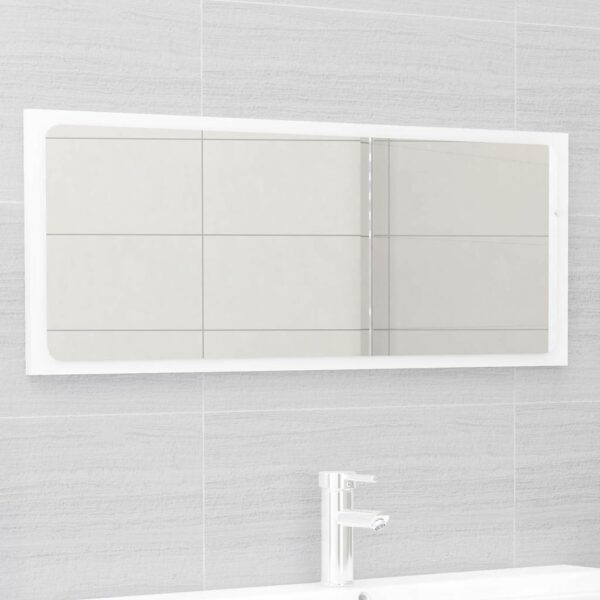 Aplusliving-2 Piece Bathroom Furniture Set High Gloss White Engineered Wood