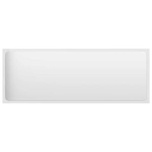 Aplusliving-2 Piece Bathroom Furniture Set High Gloss White Engineered Wood