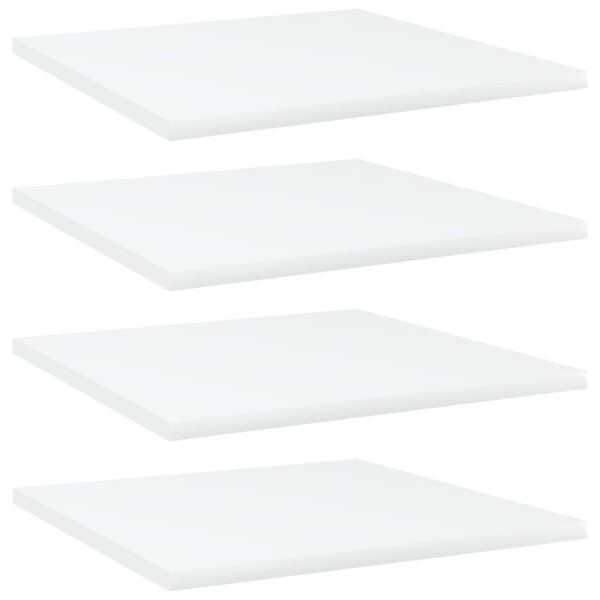 Aplusliving-Bookshelf Boards 4 pcs White 40x40x1.5 cm Engineered Wood