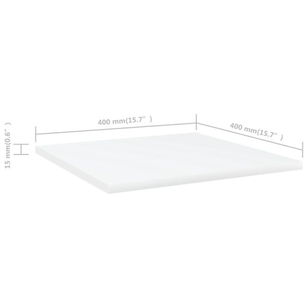Aplusliving-Bookshelf Boards 4 pcs White 40x40x1.5 cm Engineered Wood