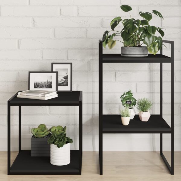 Aplusliving-Bookshelf Boards 4 pcs Black 40x40x1.5 cm Engineered Wood