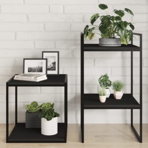 Aplusliving-Bookshelf Boards 4 pcs Black 40x40x1.5 cm Engineered Wood