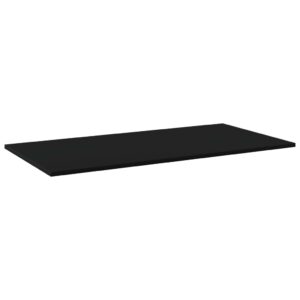 Aplusliving-Bookshelf Boards 4 pcs Black 80x20x1.5 cm Engineered Wood
