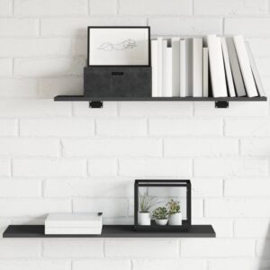 Aplusliving-Bookshelf Boards 4 pcs Grey 80x20x1.5 cm Engineered Wood