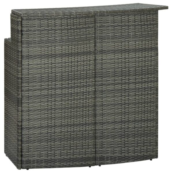 Aplusliving-5 Piece Garden Bar Set with Cushions Grey