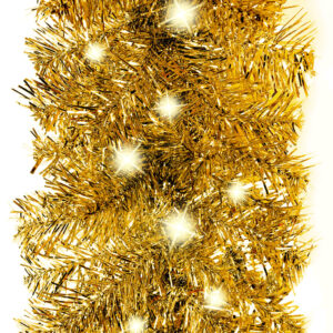 Aplusliving-Christmas Garland with LED Lights 20 m Gold