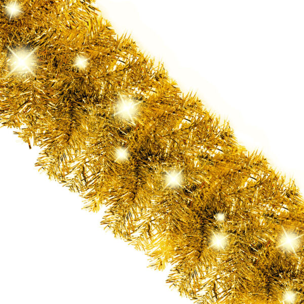 Aplusliving-Christmas Garland with LED Lights 20 m Gold