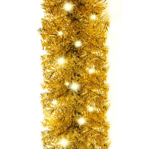 Aplusliving-Christmas Garland with LED Lights 20 m Gold