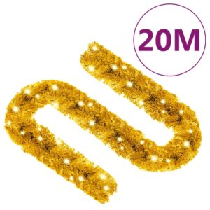 Aplusliving-Christmas Garland with LED Lights 20 m Gold