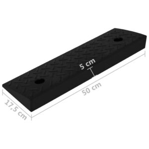Aplusliving-Kerb Ramps 2 pcs 50x17.5x5 cm Rubber