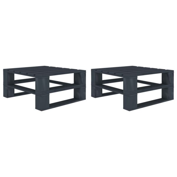 Aplusliving-6 Piece Garden Pallet Lounge Set Wood Grey