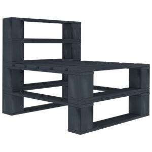 Aplusliving-6 Piece Garden Pallet Lounge Set Wood Grey