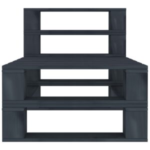 Aplusliving-6 Piece Garden Pallet Lounge Set Wood Grey