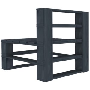 Aplusliving-6 Piece Garden Pallet Lounge Set Wood Grey