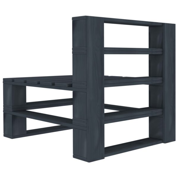 Aplusliving-6 Piece Garden Pallet Lounge Set Wood Grey
