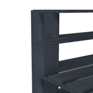 Aplusliving-6 Piece Garden Pallet Lounge Set Wood Grey
