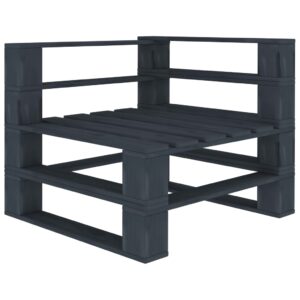 Aplusliving-6 Piece Garden Pallet Lounge Set Wood Grey