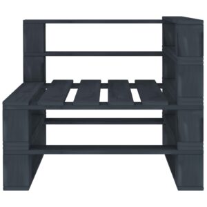 Aplusliving-6 Piece Garden Pallet Lounge Set Wood Grey