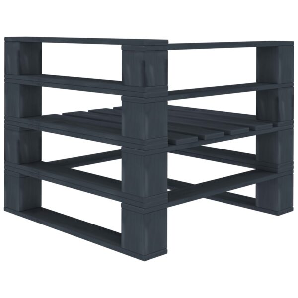 Aplusliving-6 Piece Garden Pallet Lounge Set Wood Grey