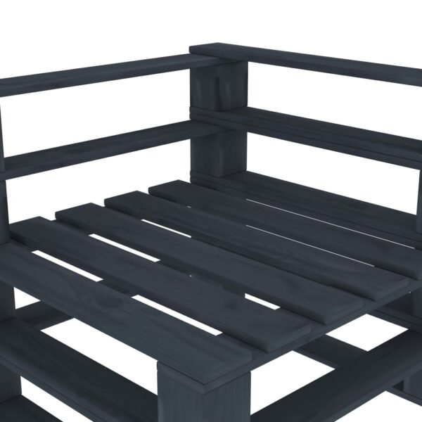 Aplusliving-6 Piece Garden Pallet Lounge Set Wood Grey