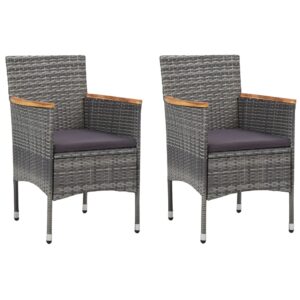 Aplusliving-3 Piece Garden Dining Set Grey