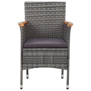 Aplusliving-3 Piece Garden Dining Set Grey