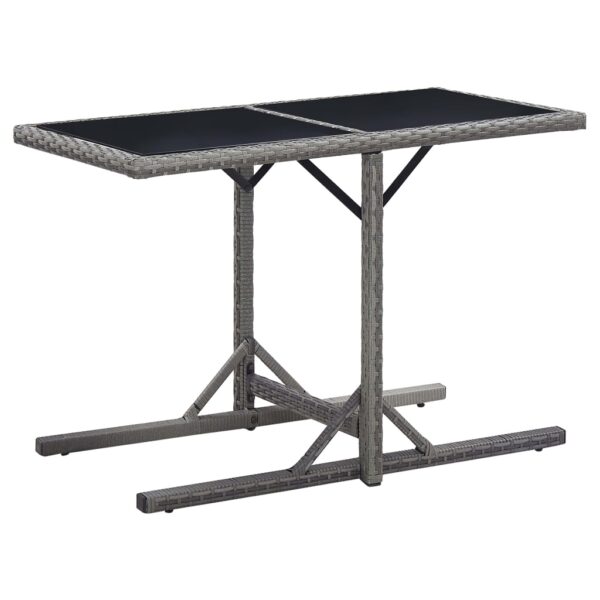 Aplusliving-3 Piece Garden Dining Set Grey