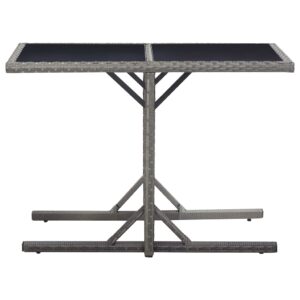 Aplusliving-3 Piece Garden Dining Set Grey