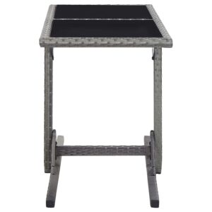 Aplusliving-3 Piece Garden Dining Set Grey