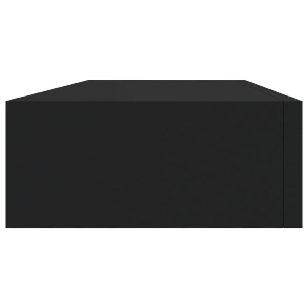 Aplusliving-Wall-mounted Drawer Shelves 2 pcs Black 60x23.5x10cm MDF