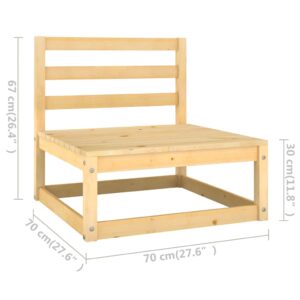 Aplusliving-Garden 4-Seater Sofa Solid Pinewood