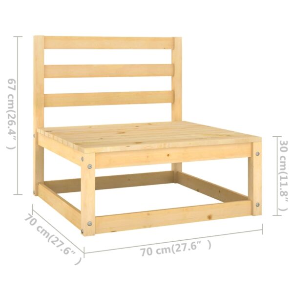Aplusliving-Garden 4-Seater Sofa Solid Pinewood