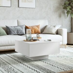 Aplusliving-Coffee Table White 60x60x31.5 cm Engineered Wood