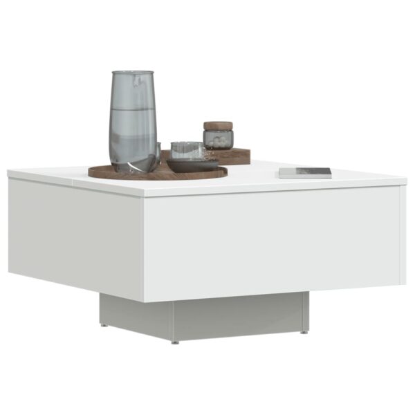 Aplusliving-Coffee Table White 60x60x31.5 cm Engineered Wood