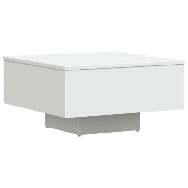 Aplusliving-Coffee Table White 60x60x31.5 cm Engineered Wood