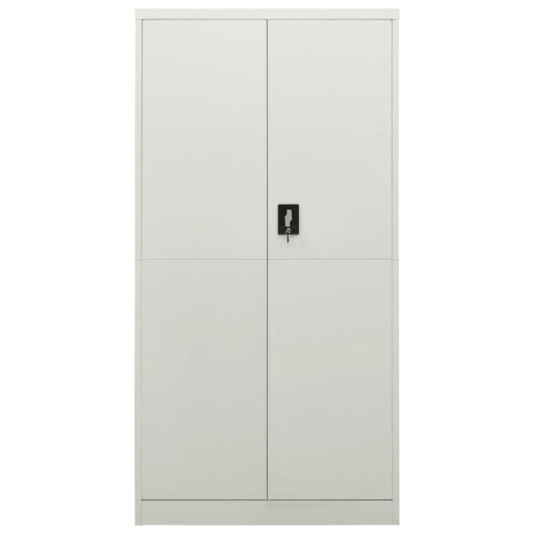 Aplusliving-Locker Cabinet Light Grey 90x40x180 cm Steel