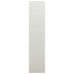 Aplusliving-Locker Cabinet Light Grey 90x40x180 cm Steel