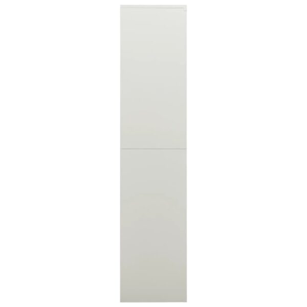 Aplusliving-Locker Cabinet Light Grey 90x40x180 cm Steel