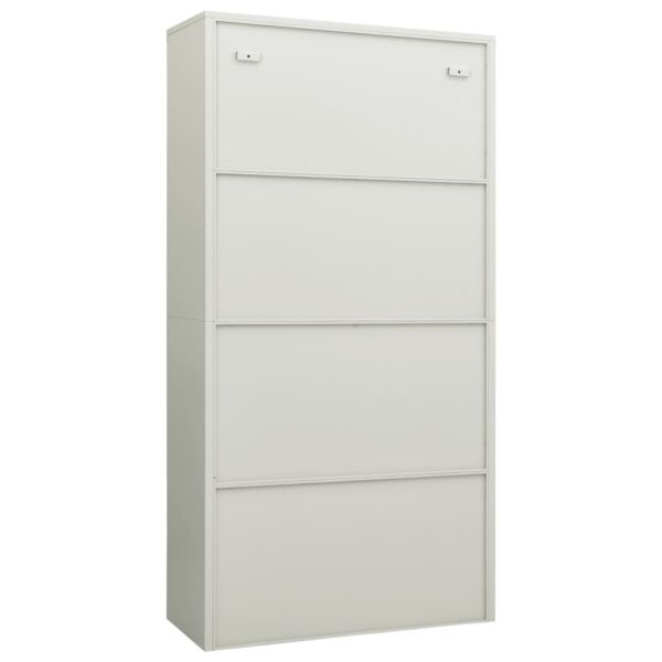 Aplusliving-Locker Cabinet Light Grey 90x40x180 cm Steel