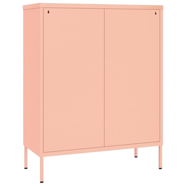 Aplusliving-Drawer Cabinet Pink 80x35x101.5 cm Steel