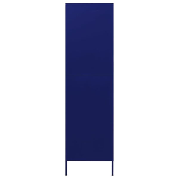 Aplusliving-Wardrobe Navy Blue 90x50x180 cm Steel