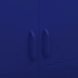 Aplusliving-Wardrobe Navy Blue 90x50x180 cm Steel